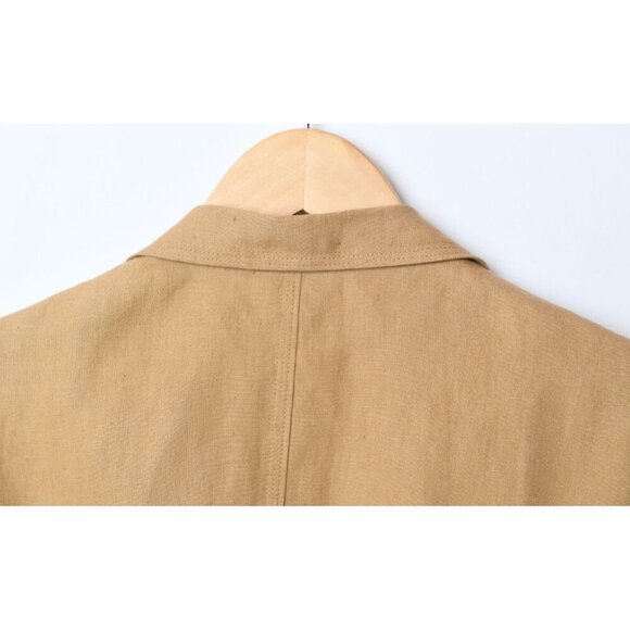 Vintage DKNY Women’s Camel 100% Linen Blazer Jacket Size 8 - Picture 9 of 16